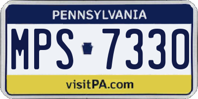 PA license plate MPS7330