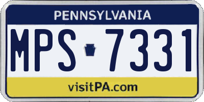 PA license plate MPS7331