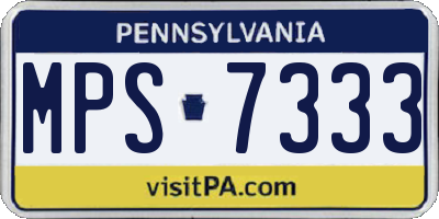 PA license plate MPS7333