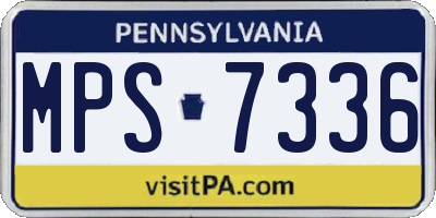 PA license plate MPS7336