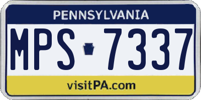 PA license plate MPS7337