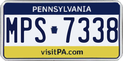 PA license plate MPS7338