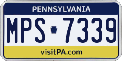 PA license plate MPS7339