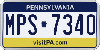 PA license plate MPS7340