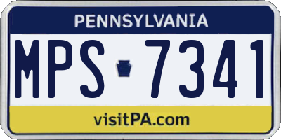 PA license plate MPS7341