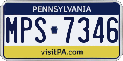 PA license plate MPS7346