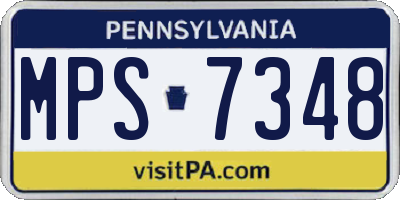 PA license plate MPS7348