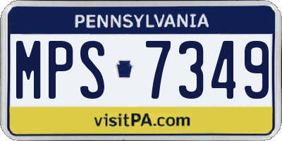PA license plate MPS7349
