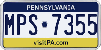 PA license plate MPS7355