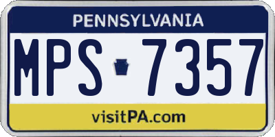 PA license plate MPS7357