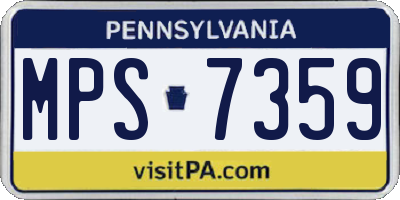 PA license plate MPS7359
