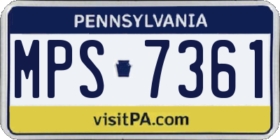 PA license plate MPS7361