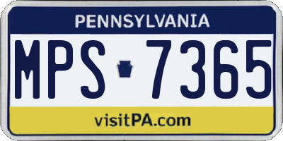 PA license plate MPS7365