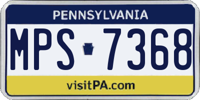 PA license plate MPS7368