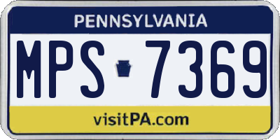 PA license plate MPS7369