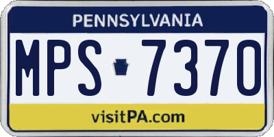 PA license plate MPS7370