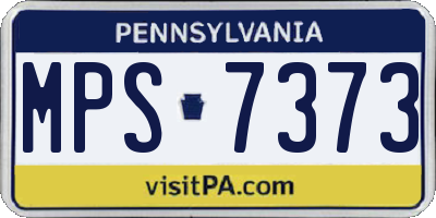 PA license plate MPS7373