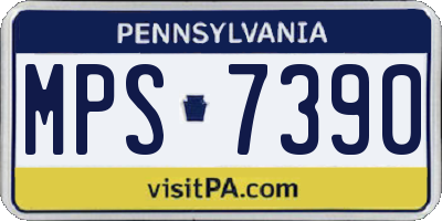 PA license plate MPS7390