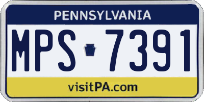 PA license plate MPS7391