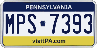 PA license plate MPS7393