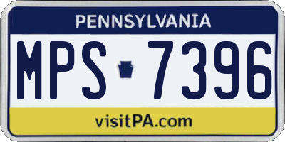 PA license plate MPS7396