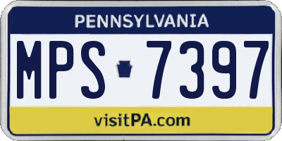 PA license plate MPS7397