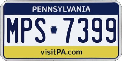 PA license plate MPS7399