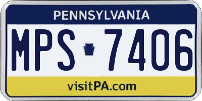 PA license plate MPS7406