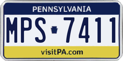 PA license plate MPS7411