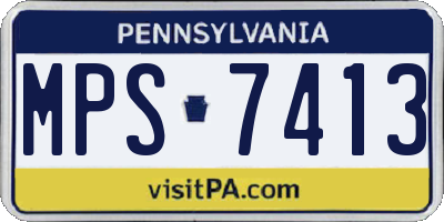 PA license plate MPS7413
