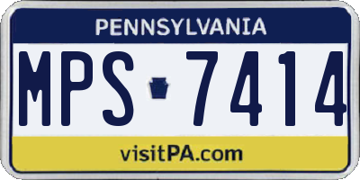 PA license plate MPS7414