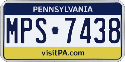 PA license plate MPS7438