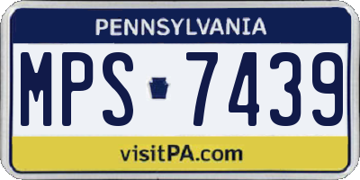 PA license plate MPS7439