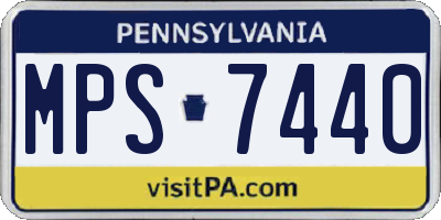 PA license plate MPS7440