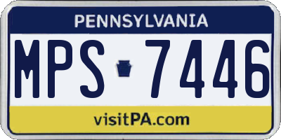 PA license plate MPS7446