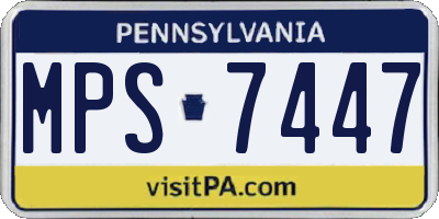 PA license plate MPS7447