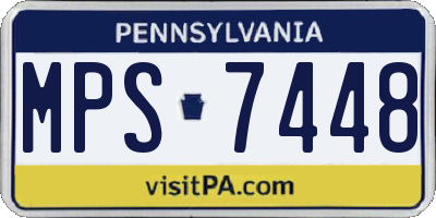 PA license plate MPS7448
