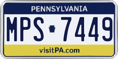 PA license plate MPS7449