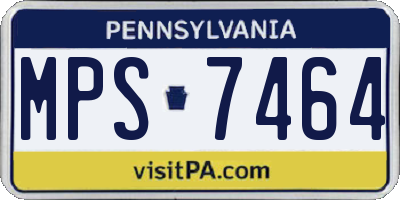 PA license plate MPS7464