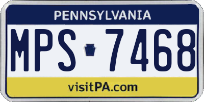 PA license plate MPS7468