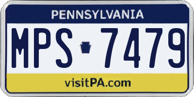 PA license plate MPS7479