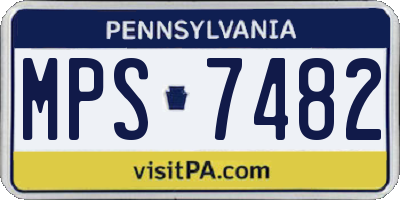 PA license plate MPS7482