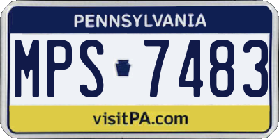 PA license plate MPS7483