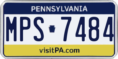 PA license plate MPS7484
