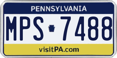 PA license plate MPS7488