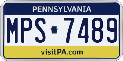PA license plate MPS7489