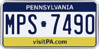 PA license plate MPS7490