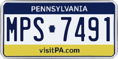 PA license plate MPS7491