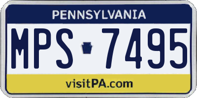 PA license plate MPS7495