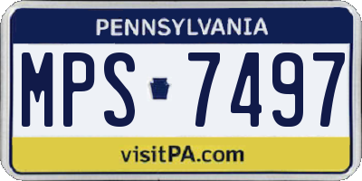 PA license plate MPS7497